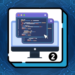 Imagen representando un curso avanzado de HTML y CSS con código estructurado y diseño responsive.