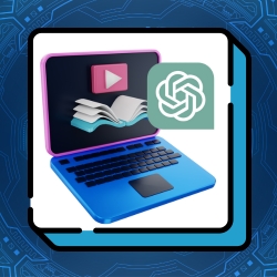 magen de un chatbot de IA interactuando con contenido digital para marketing y productividad.