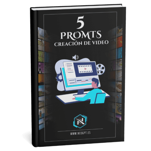 Portada del libro ‘5 Prompts para Creación de Video’ de NeoGPT, guía para producir contenido audiovisual con IA.
