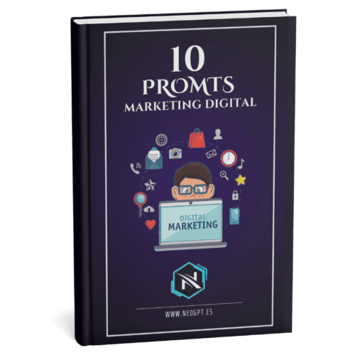 Portada del libro ‘10 Prompts para Marketing Digital’ de NeoGPT, guía para estrategias avanzadas con inteligencia artificial.